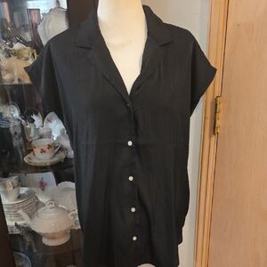 Philosophy Black Button-Down Women's Shirt